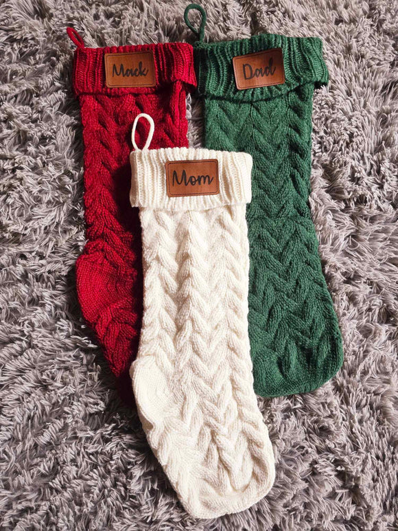 Personalized Cable Knit Christmas Stocking