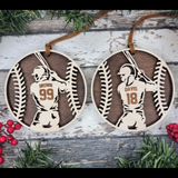 Baseball Player Ornaments