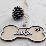 Christmas Dog Bone Stocking Tag/Ornament