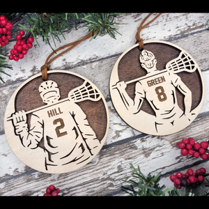 Lacrosse Player Ornaments