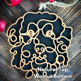 Dog Line Art Christmas Ornaments