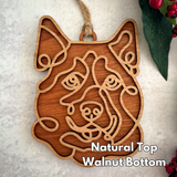 Dog Line Art Christmas Ornaments