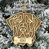 Dog Line Art Christmas Ornaments