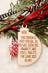 Personalized Growth Wooden Christmas Ornaments Keepsake