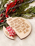 Personalized Growth Wooden Christmas Ornaments Keepsake