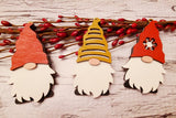 Gnome Wooden Christmas Ornament Set