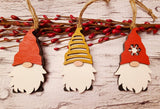 Gnome Wooden Christmas Ornament Set