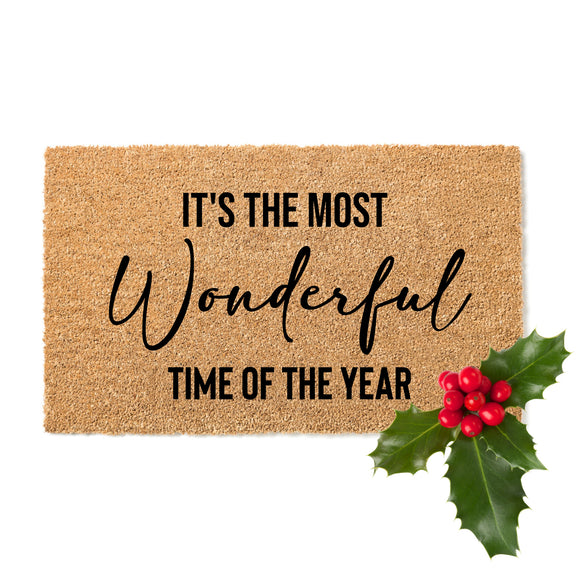 It's the Most Wonderful Time of the Year Christmas Doormat