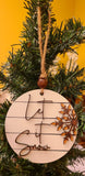 Let It Snow Wooden Christmas Ornament
