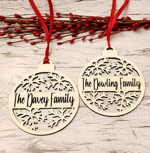 Personalized Snowflake Christmas Ornament