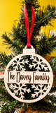 Personalized Snowflake Christmas Ornament