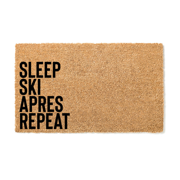 Sleep Ski Apres Repeat Doormat