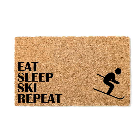 Eat Sleep Ski Repeat Doormat