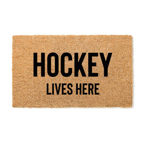 Hockey Lives Here Doormat