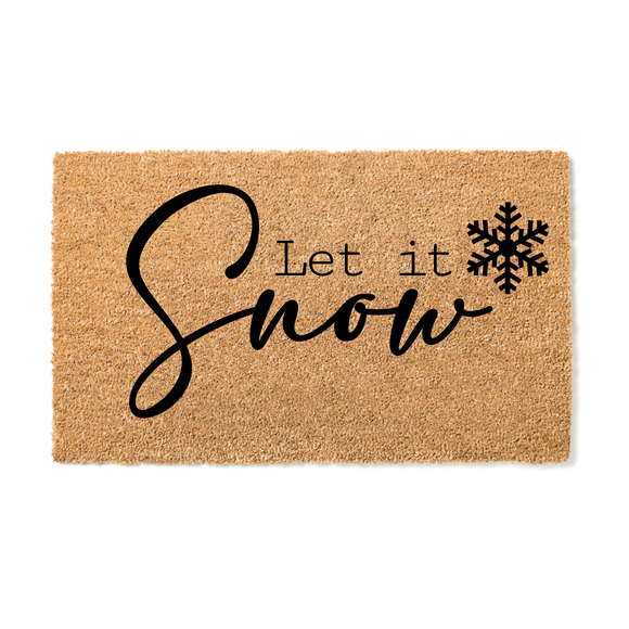 Let It Snow Christmas Doormat