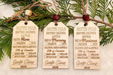 North Pole Express Delivery Service Personalized Wooden Christmas Ornament Tag