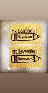 Personalized Teacher Doormat